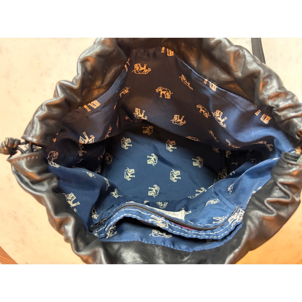 The Elephant Walk Dallas Collectible Zebra Calf Hair Leather Bucket Bag Vintage - Picture 3 of 16